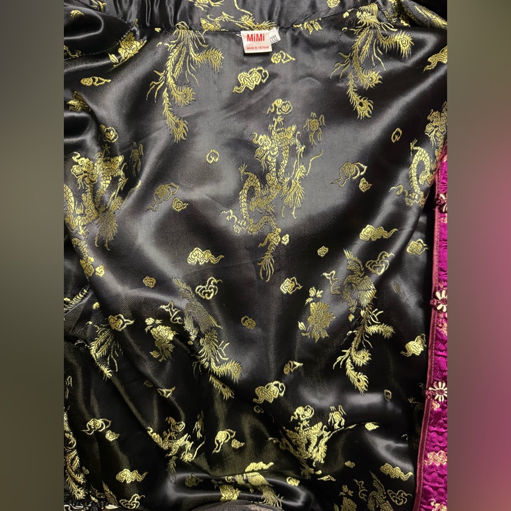 🐉✨ NWOT Chinese Tang-Style Dragon Satin Jacket | Statement Piece, Japanese 2013 - Picture 7 of 8